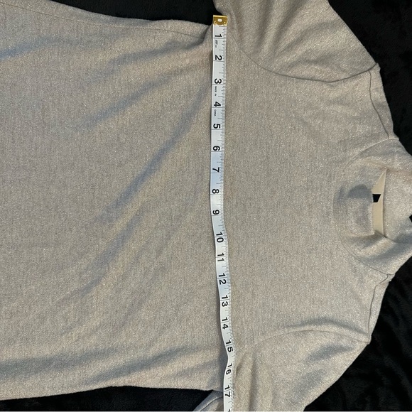 White House Black Market Metallic Shimmer Knit Dress Gray Silver Small - Picture 12 of 16